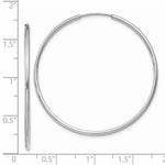 Load image into Gallery viewer, 14K White Gold 1.5mm Polished Endless Hoop Earrings  1.5mm width
