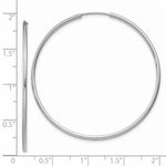 Load image into Gallery viewer, 14K White Gold 1.5mm Polished Endless Hoop Earrings  1.5mm width
