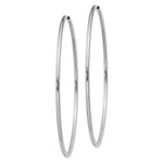 Load image into Gallery viewer, 14K White Gold 1.5mm Polished Endless Hoop Earrings  1.5mm width
