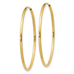 Load image into Gallery viewer, 14K Yellow Gold 1.25mm Endless Hoop Earring  1.25mm width
