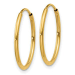 Load image into Gallery viewer, 14K Yellow Gold 1.25mm Endless Hoop Earring  1.25mm width

