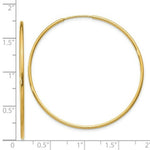 Load image into Gallery viewer, 14K Yellow Gold 1.25mm Endless Hoop Earring  1.25mm width
