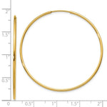 Load image into Gallery viewer, 14K Yellow Gold 1.25mm Endless Hoop Earring  1.25mm width
