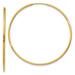 Load image into Gallery viewer, 14K Yellow Gold 1.25mm Endless Hoop Earring  1.25mm width
