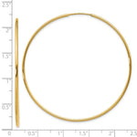 Load image into Gallery viewer, 14K Yellow Gold 1.25mm Endless Hoop Earring  1.25mm width
