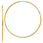 Load image into Gallery viewer, 14K Yellow Gold 1.25mm Endless Hoop Earring  1.25mm width
