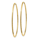 Load image into Gallery viewer, 14K Yellow Gold 1.25mm Diamond-cut Endless Hoop Earring  1.25mm width
