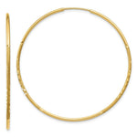 Load image into Gallery viewer, 14K Yellow Gold 1.25mm Diamond-cut Endless Hoop Earring  1.25mm width
