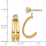 Load image into Gallery viewer, 14K Yellow Gold Yellow Gold Polished w/CZ Stud Earring Jackets
