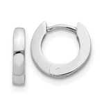Load image into Gallery viewer, 14K White Gold Polished Hinged Hoop Earrings  2mm width
