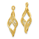 Load image into Gallery viewer, 14K Yellow Gold Polished Filigree Swirl Earring Jackets
