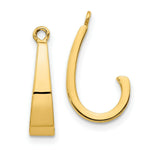 Load image into Gallery viewer, 14K Yellow Gold Polished J-Hoop Earring Jackets
