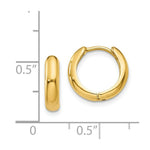 Load image into Gallery viewer, 14K Polished Hinged Hoop Earrings 5mm wide, size: 1/3"

