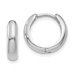 Load image into Gallery viewer, 14K White Gold Hinged Hoop Earrings 5mm wide, size: 1/3"

