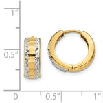 Load image into Gallery viewer, 14K &amp; Rhodium Hinged Hoop Earrings 5mm wide, size: 2/5"
