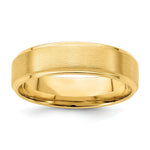 Load image into Gallery viewer, 14K Yellow Gold Comfort Fit Satin Finish Step Down Edge Wedding Band Ring
