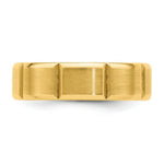 Load image into Gallery viewer, 14K Yellow Gold Standard Comfort Fit Fancy Beveled Edge Grooved Wedding Band Ring
