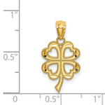 Load image into Gallery viewer, 14K Yellow Gold Four Leaf Clover Pendant
