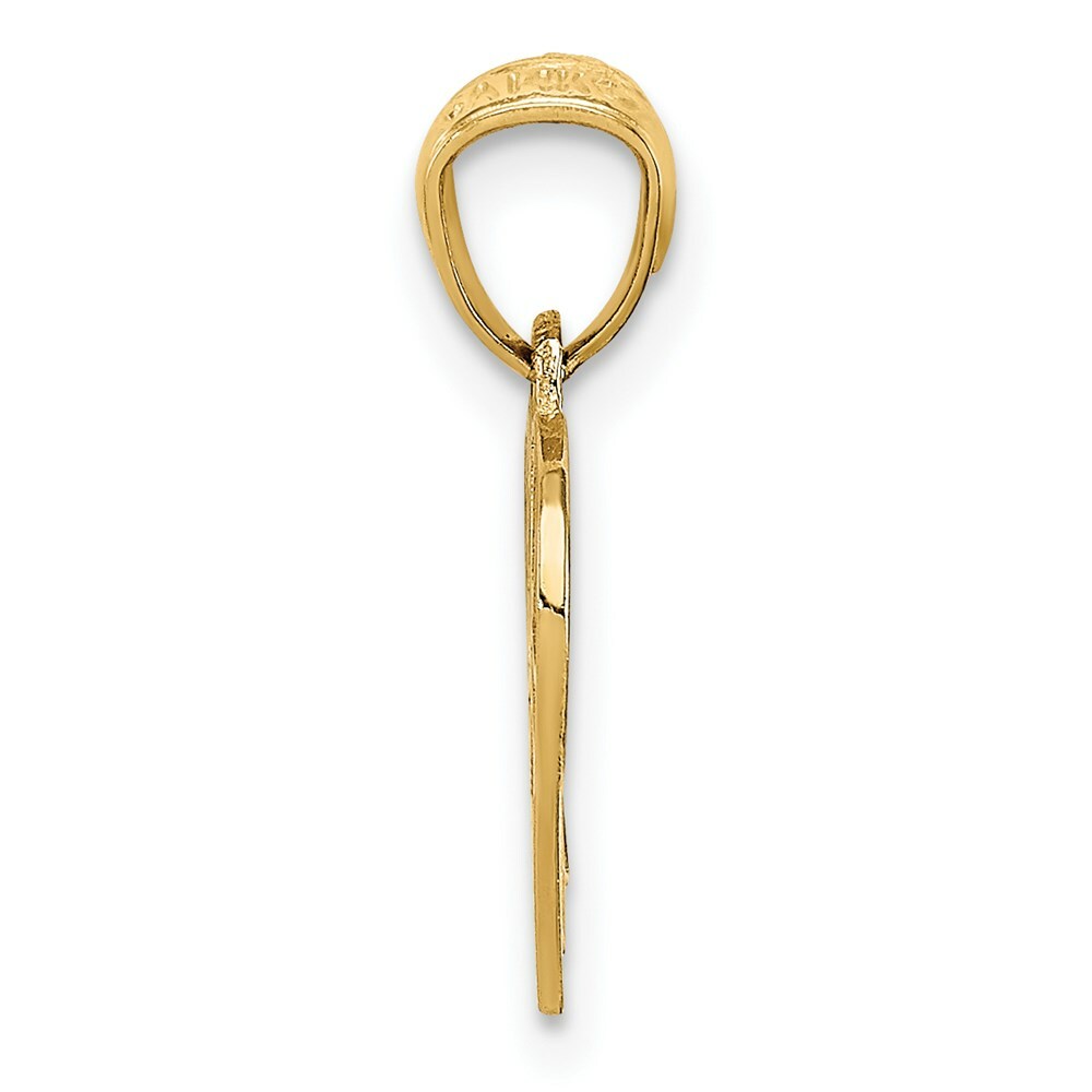 14K Yellow Gold Basketball & Hoop Pendant