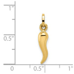 Load image into Gallery viewer, 14K Yellow Gold Hollow Italian Horn Charm
