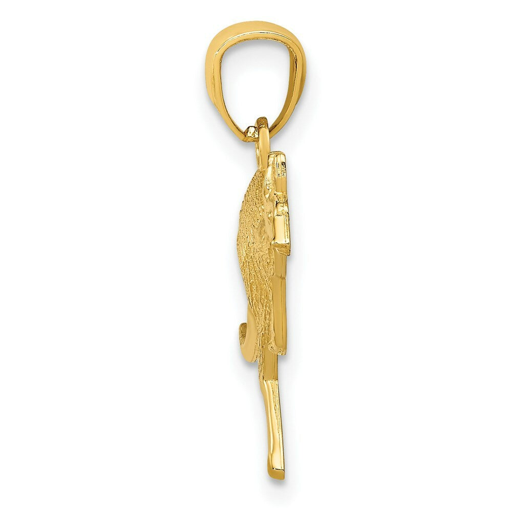 14K Yellow Gold Yellow Gold Textured Kangaroo Pendant
