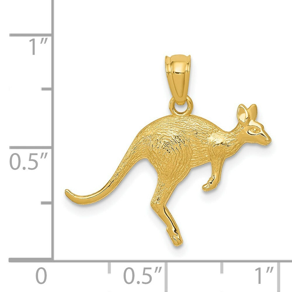 14K Yellow Gold Yellow Gold Textured Kangaroo Pendant
