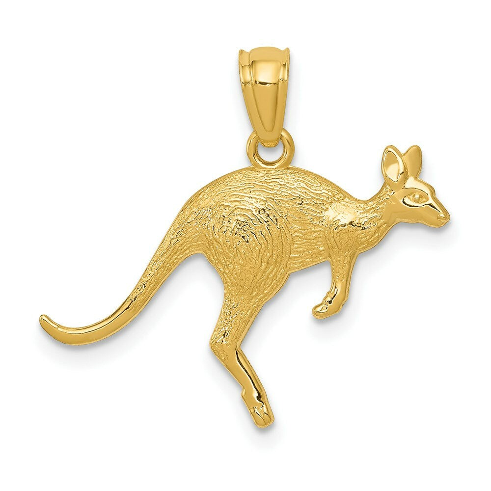 14K Yellow Gold Yellow Gold Textured Kangaroo Pendant