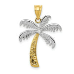 Load image into Gallery viewer, 14K Yellow Gold &amp; Rhodium Diamond Palm Tree Pendant
