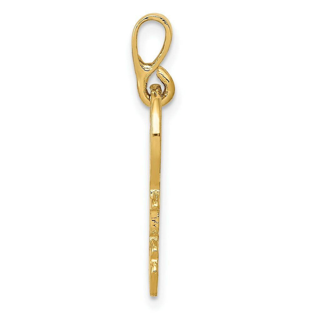 14K Yellow Gold Yellow Gold Polished Key Pendant