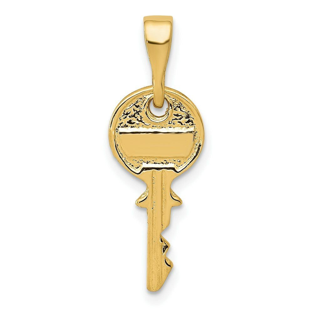 14K Yellow Gold Yellow Gold Polished Key Pendant