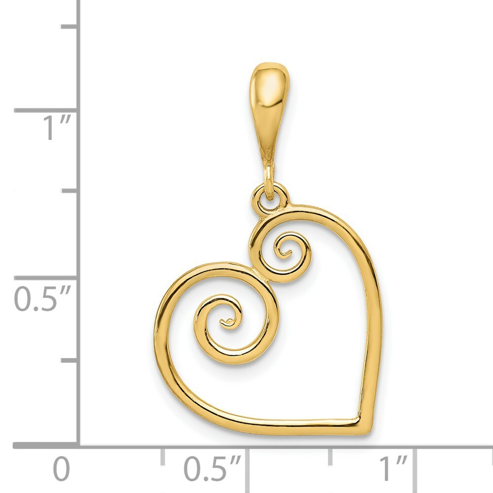 14K Yellow Gold Yellow Gold Heart Pendant