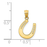 Load image into Gallery viewer, 14K Yellow Gold Polished Horseshoe Pendant
