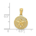 Load image into Gallery viewer, 14K Yellow Gold Polished Filigree Sand Dollar Pendant
