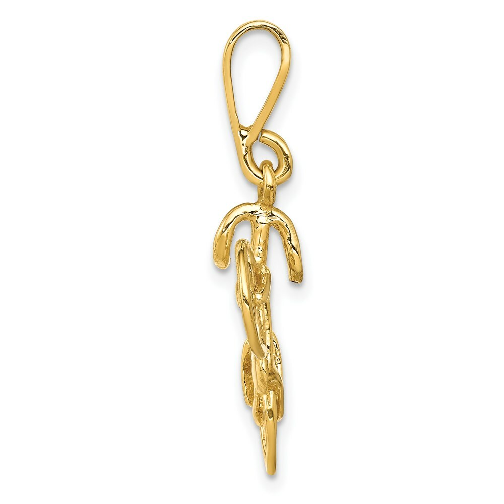 14K Yellow Gold Yellow Gold Polished Bicycle Pendant
