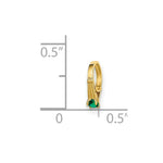 Load image into Gallery viewer, 14K Yellow Gold Ring With Dark Green Glass Stone Charm Pendant
