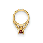 Load image into Gallery viewer, 14K Yellow Gold Ring With Red CZ Charm Pendant
