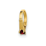Load image into Gallery viewer, 14K Yellow Gold Ring With Red CZ Charm Pendant

