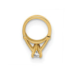 Load image into Gallery viewer, 14K Yellow Gold Ring With White CZ Charm Pendant
