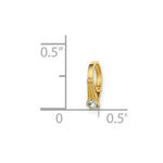 Load image into Gallery viewer, 14K Yellow Gold Ring With White CZ Charm Pendant
