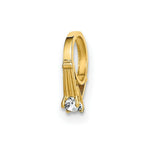 Load image into Gallery viewer, 14K Yellow Gold Ring With White CZ Charm Pendant
