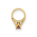 Load image into Gallery viewer, 14K Yellow Gold Ring With Light Purple CZ Charm Pendant
