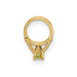 Load image into Gallery viewer, 14K Yellow Gold Ring With Light Green Glass Stone Charm Pendant
