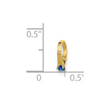 Load image into Gallery viewer, 14K Yellow Gold Ring With Dark Blue Glass Stone Charm Pendant

