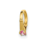 Load image into Gallery viewer, 14K Yellow Gold Ring With Light Pink CZ Charm Pendant
