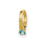 Load image into Gallery viewer, 14K Yellow Gold Ring With Aqua CZ Charm Pendant

