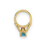 Load image into Gallery viewer, 14K Yellow Gold Ring With Aqua CZ Charm Pendant
