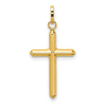 Load image into Gallery viewer, 14K Yellow Gold Polished Hollow Latin Cross Charm Pendant

