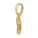 Load image into Gallery viewer, 14K Yellow Gold Blue CZ Eye Pendant

