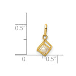 Load image into Gallery viewer, 14K Yellow Gold Square With FWC Pearl Pendant
