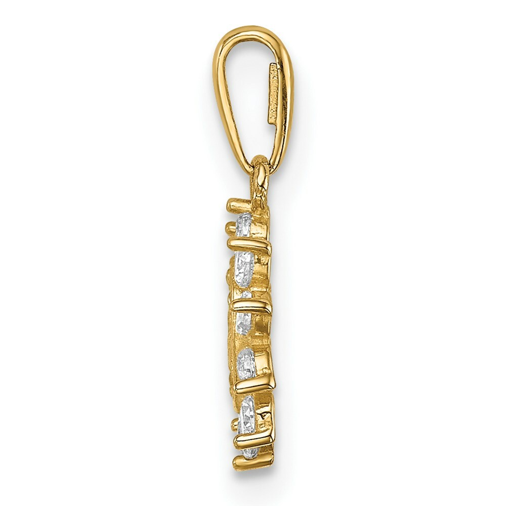 14K Yellow Gold Our Lady of Guadalupe CZ Pendant